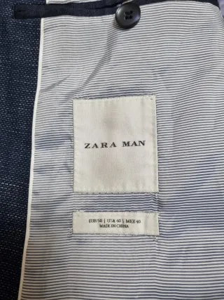Americana Zara Man Verano Azul