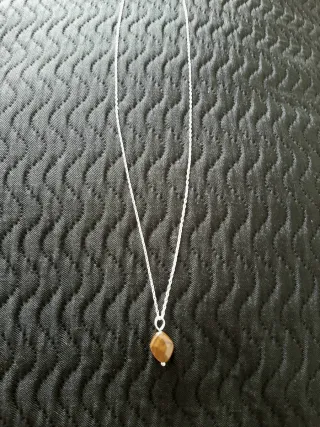 Cadena  Plata 925  Ojo de tigre