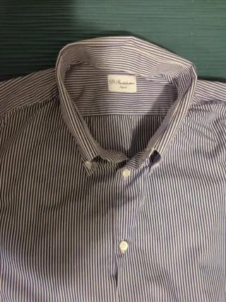 Camicia uomo Di Bartolomeo Napoli righe blu