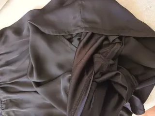 Vestido de fiesta DORADO negro y gris