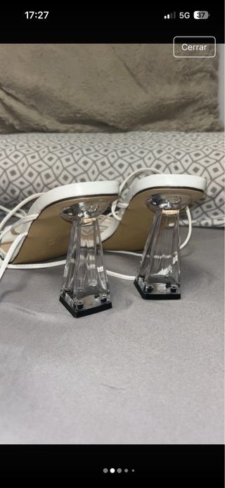 Tacones blancos de tiras