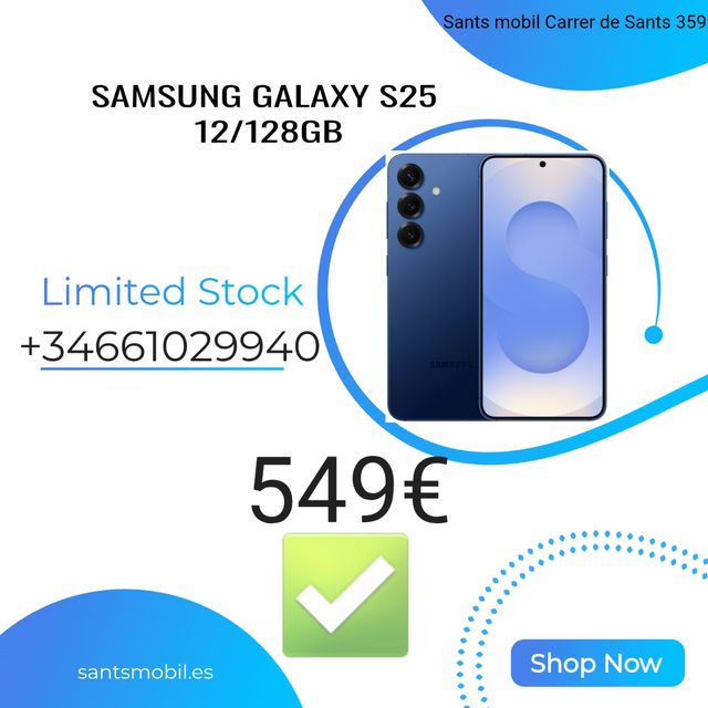 Samsung Galaxy S25 12/128GB NAVY BLUE PRECINTADO