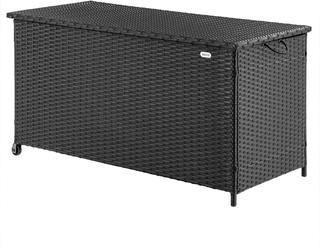 Baule Portaoggetti da Giardino in Polyrattan 420 L