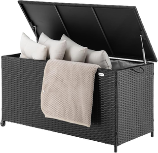 Baule Portaoggetti da Giardino in Polyrattan 420 L