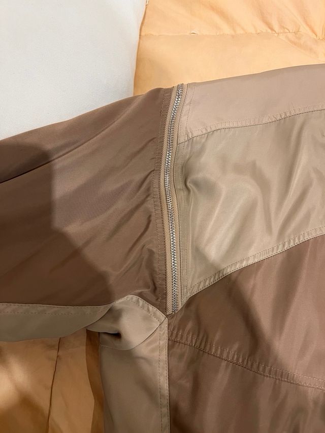 Chaqueta Bomber Vintage Marrón Beige