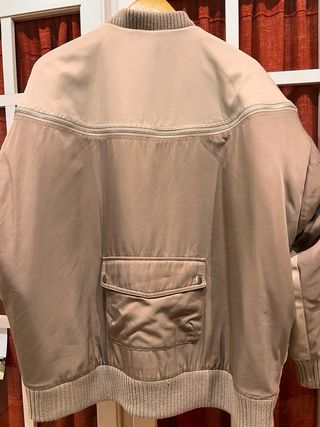 Chaqueta Bomber Vintage Marrón Beige