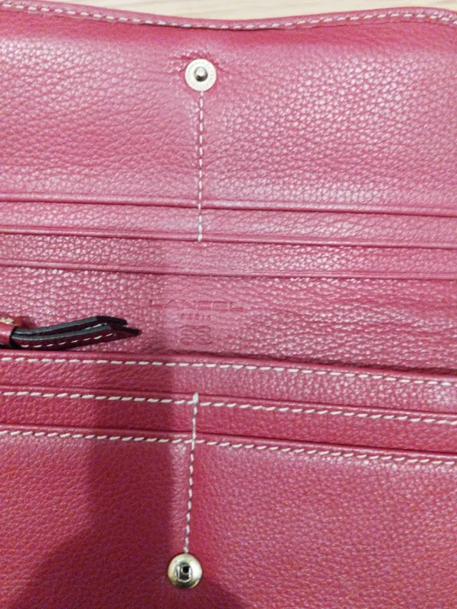 Monedero Lancel Paris Piel Rojo/Rosa