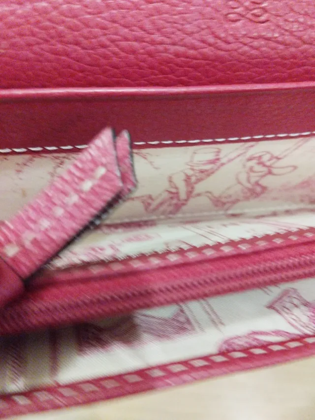 Monedero Lancel Paris Piel Rojo/Rosa