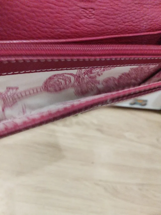 Monedero Lancel Paris Piel Rojo/Rosa