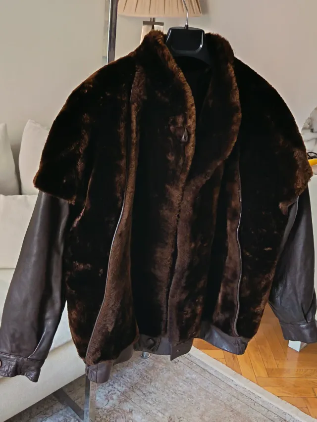 Giubbotto vintage in pelle bomber