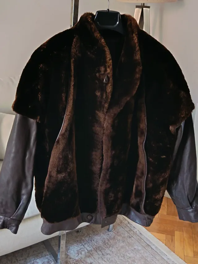 Giubbotto vintage in pelle bomber