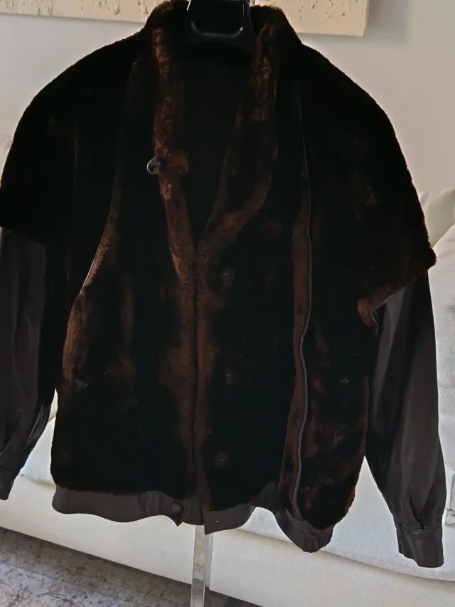 Giubbotto vintage in pelle bomber