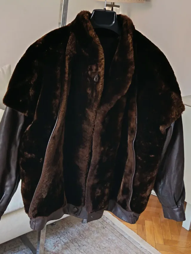 Giubbotto vintage in pelle bomber