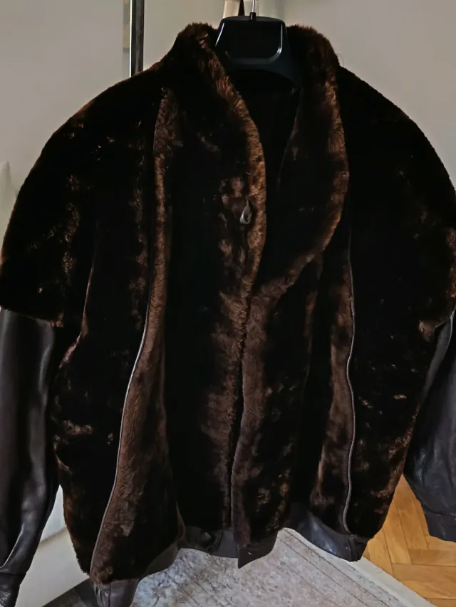 Giubbotto vintage in pelle bomber