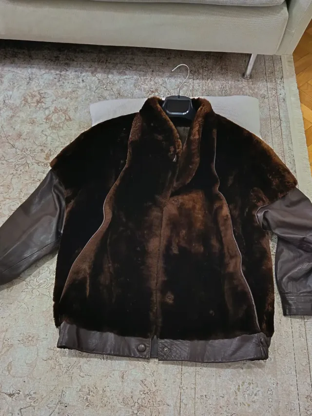 Giubbotto vintage in pelle bomber