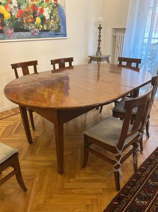 Tavolo primi '900 noce massello