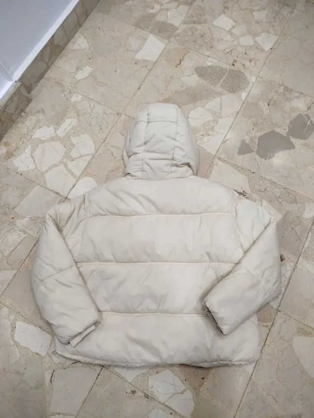 Abrigo acolchado beige talla L