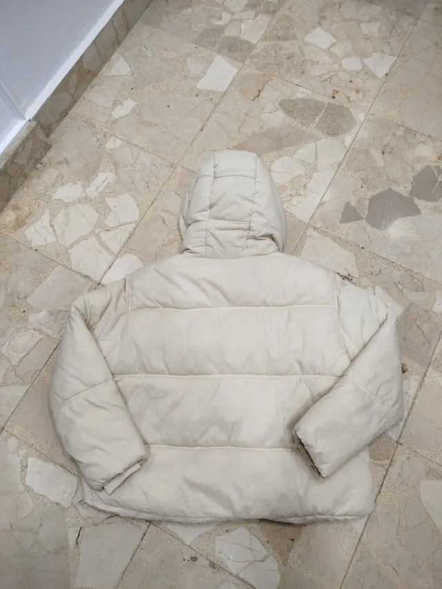 Abrigo acolchado beige talla L