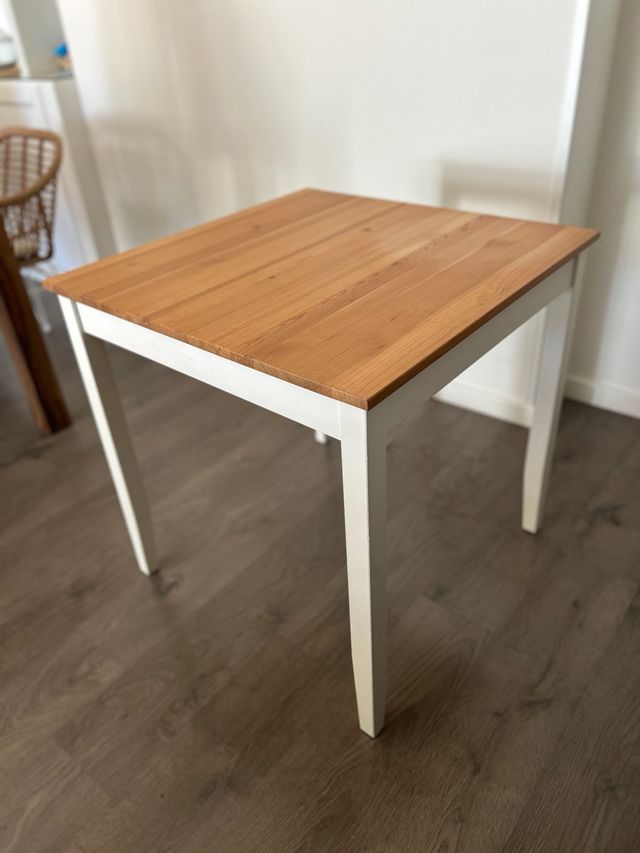 Mesa de comedor cuadrada madera 90x90
