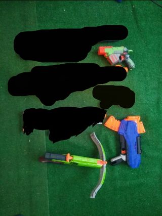 Pack 3 nerf, todas con extra de municiones. Funcio