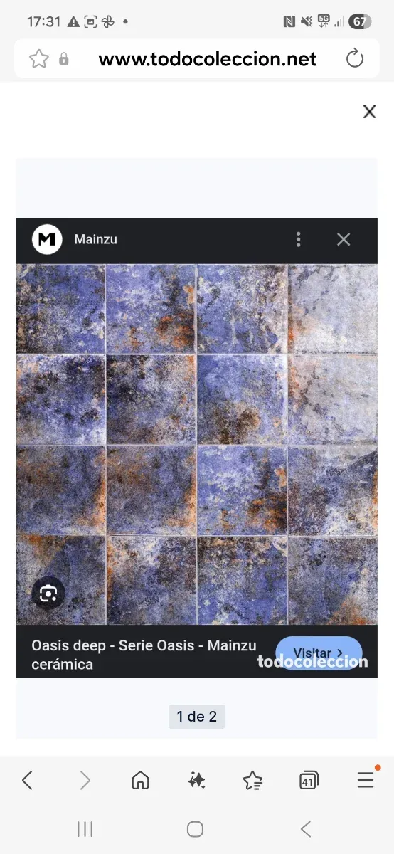 Azulejos Mainzu Oasis Deep Blue 15x15cm (2m²)