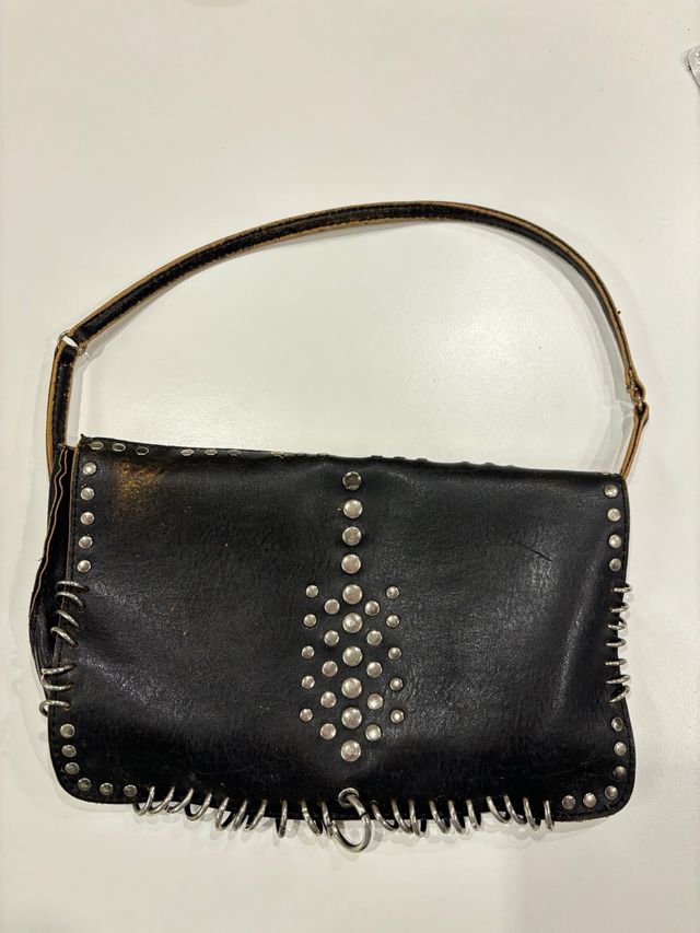 Bolso Mango Negro Y2K Tachuelas