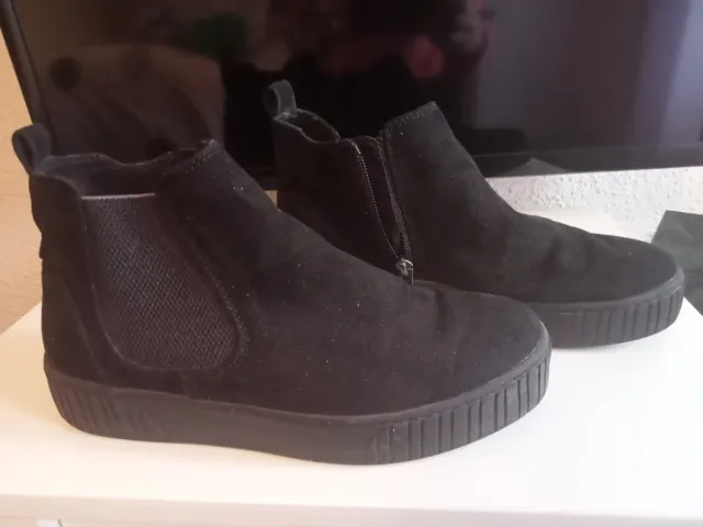 Botines ante negros talla 37