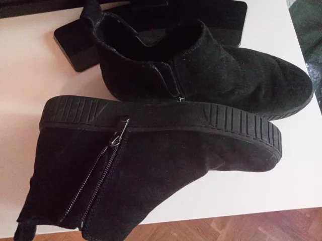 Botines ante negros talla 37