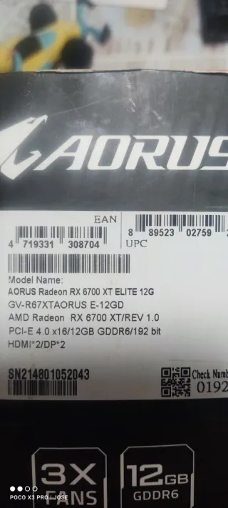 AORUS Radeon RX 6700 XT ELITE 12G