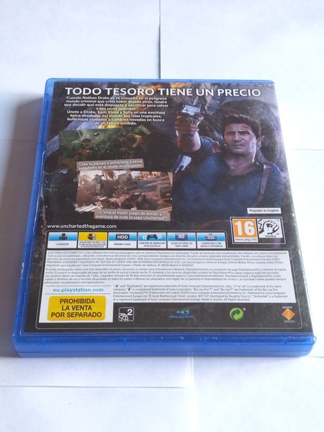 Uncharted 4: El Desenlace del Ladrón PS4