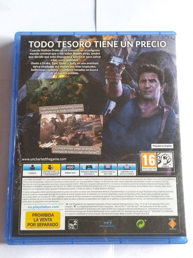 Uncharted 4: El Desenlace del Ladrón PS4