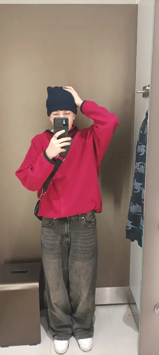 Pantalón Super Baggy Talla 38 Gris Oscuro