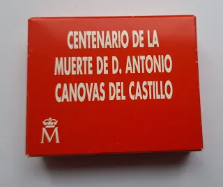 Moneda 1000 Pesetas Plata 1997 Antonio Cánovas