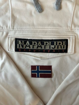 Felpa Napapijri con cappuccio beige