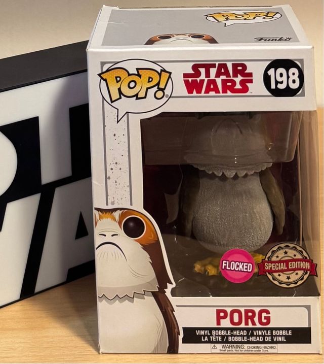 -OFERTA- Funko Pop Star Wars 198 - Porg (Flocked)