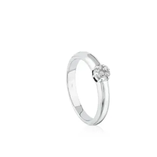 TOUS: Anillo Pedida Oro Blanco Diamantes