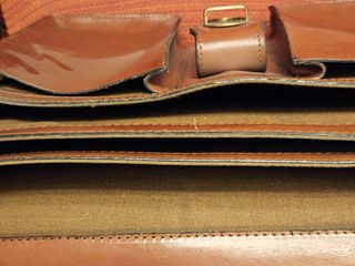 Maletín de cuero vintage auténtico