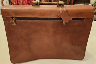 Maletín de cuero vintage auténtico