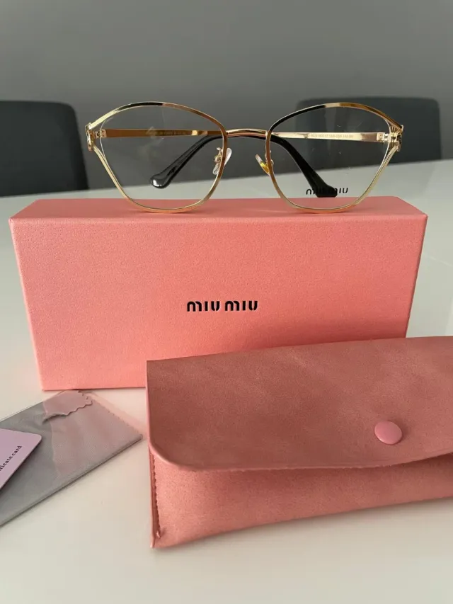 Gafas Miu Miu Doradas y Rosas