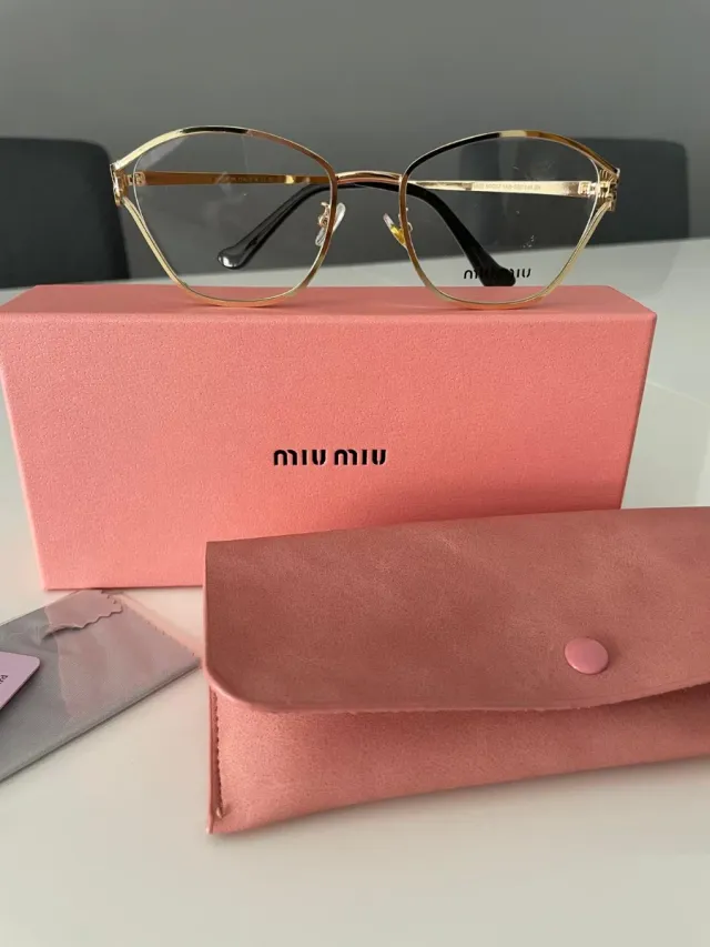 Gafas Miu Miu Doradas y Rosas