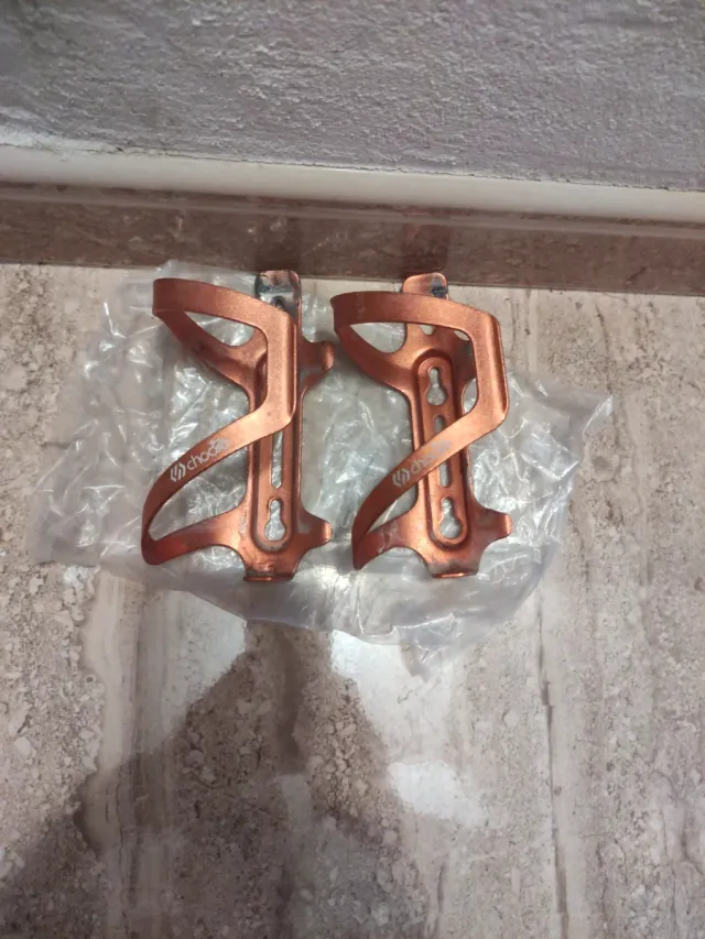 2 Portabidones Ciclismo Aluminio Naranja