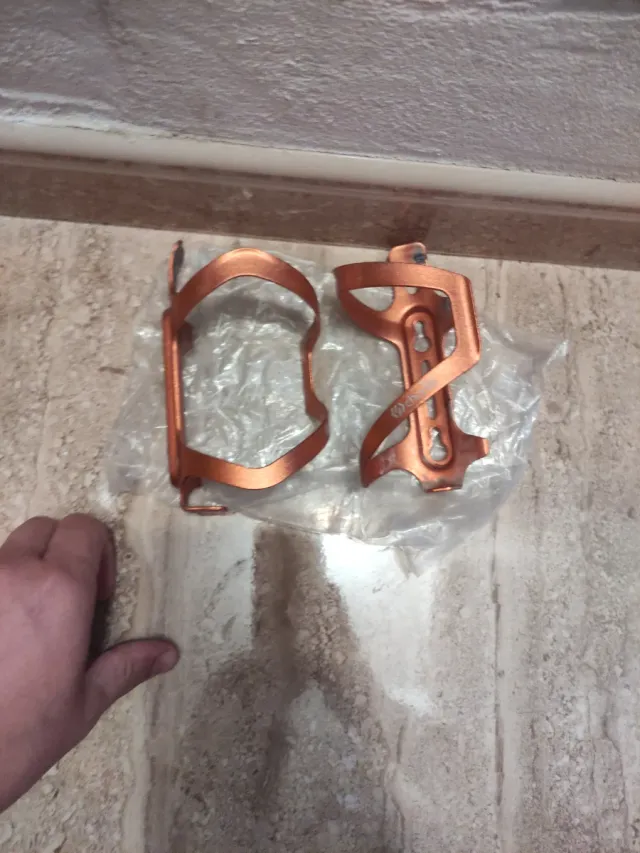 2 Portabidones Ciclismo Aluminio Naranja