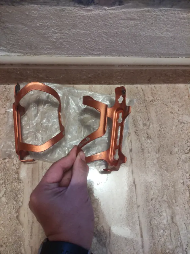 2 Portabidones Ciclismo Aluminio Naranja