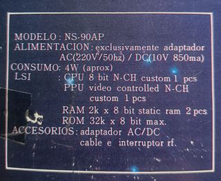 Consola Videojuegos NASA SILVER (NS-90AP)