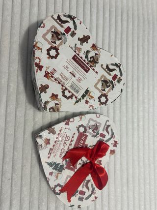 Caixa Coração Papel Natal