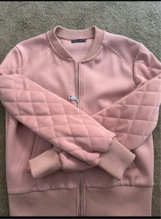 Chaqueta Bomber Rosa Bershka Talla S