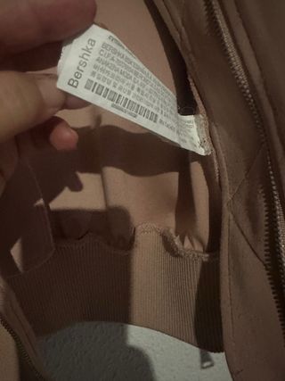 Chaqueta Bomber Rosa Bershka Talla S