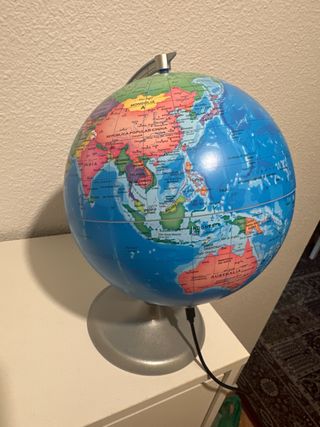 Lámpara Globo Terráqueo Iluminado