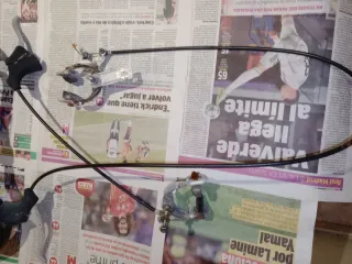 Manillar y frenos bici carretera clásica antigua