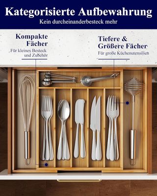 Bandeja cubertería Kitsure 8 compartimentos